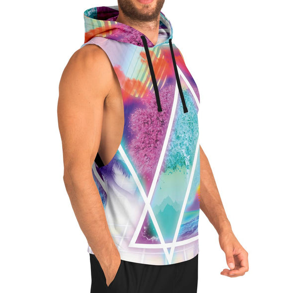 Dimensions Collide Tank Hoodie - Vaporwave Clothing - Aesthetic Clothing