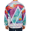 Dimensions Collide Varsity Jacket - Vaporwave Clothing - Aesthetic Clothing