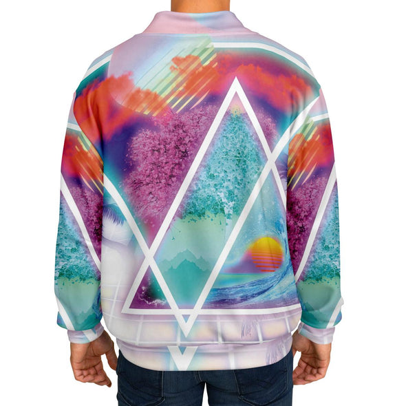 Dimensions Collide Varsity Jacket - Vaporwave Clothing - Aesthetic Clothing