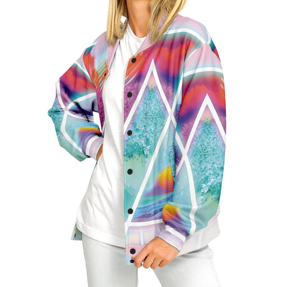 Dimensions Collide Varsity Jacket - Vaporwave Clothing - Aesthetic Clothing