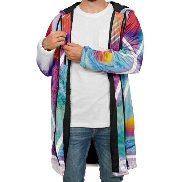 Dimensions Collide Zip Cloak - Vaporwave Clothing - Aesthetic Clothing