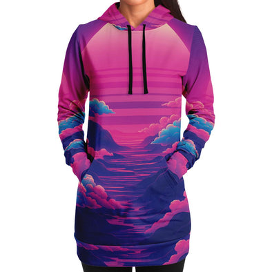 Duskwave Hoodie Dress - Vaporwave Clothing - Aesthetic Clothing