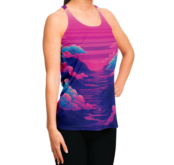 Duskwave Racerback Tank Top - Vaporwave Clothing - Aesthetic Clothing