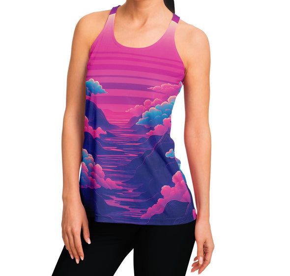 Duskwave Racerback Tank Top - Vaporwave Clothing - Aesthetic Clothing