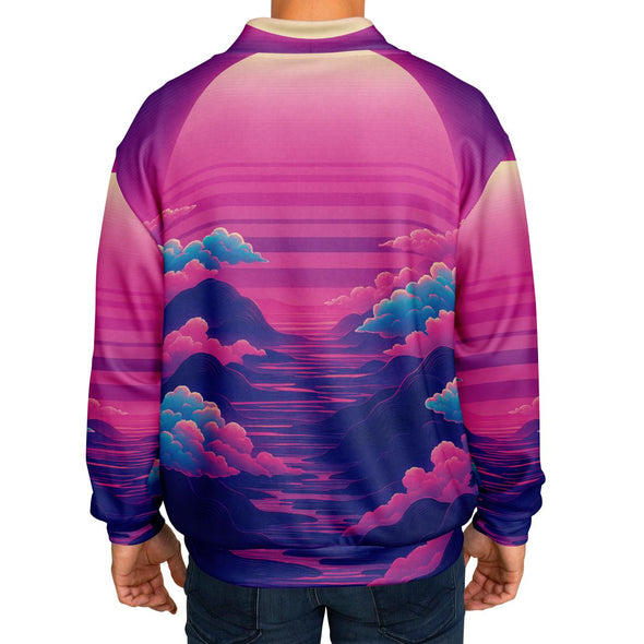Duskwave Varsity Jacket - Vaporwave Clothing - Aesthetic Clothing