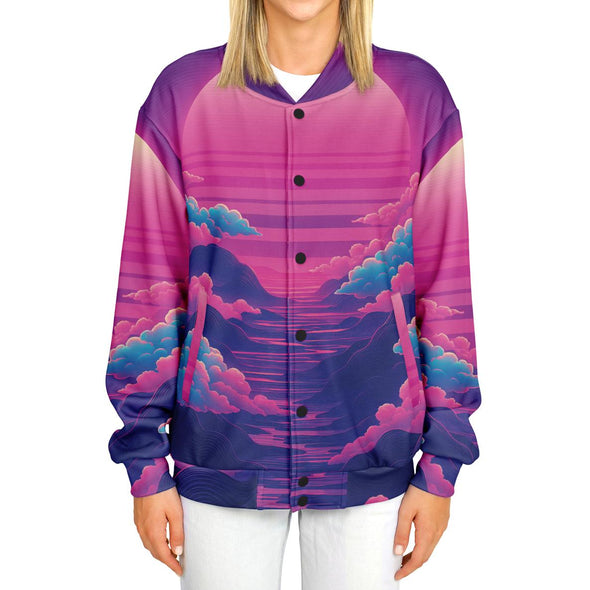 Duskwave Varsity Jacket - Vaporwave Clothing - Aesthetic Clothing