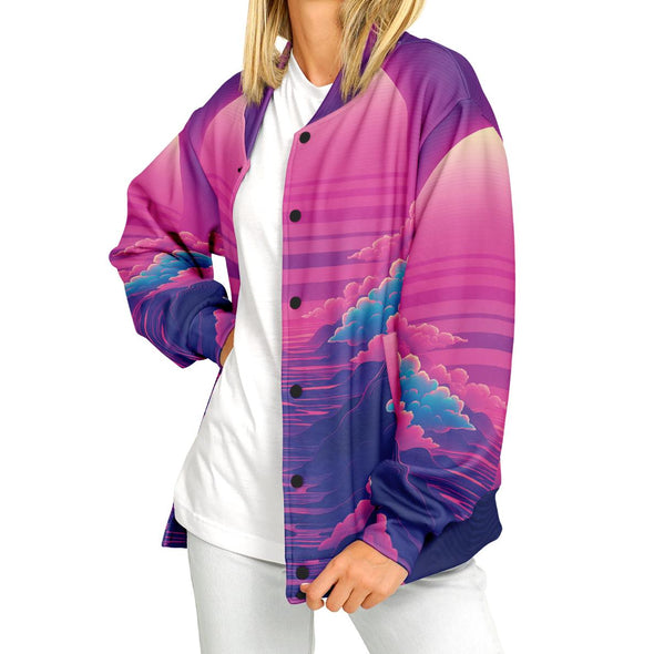 Duskwave Varsity Jacket - Vaporwave Clothing - Aesthetic Clothing