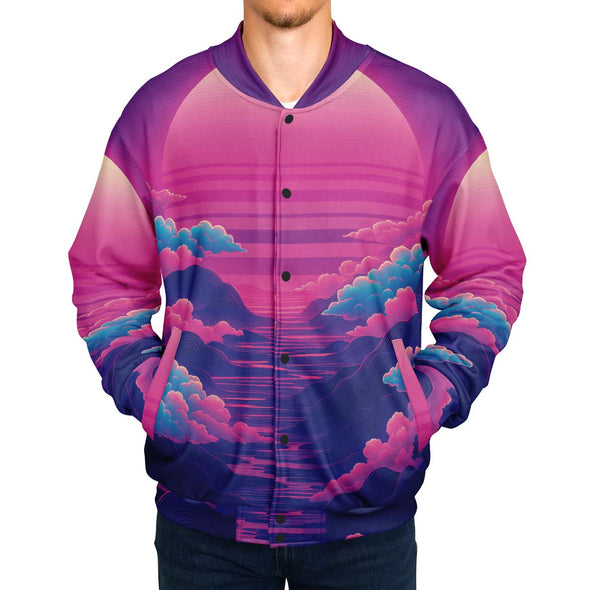 Duskwave Varsity Jacket - Vaporwave Clothing - Aesthetic Clothing
