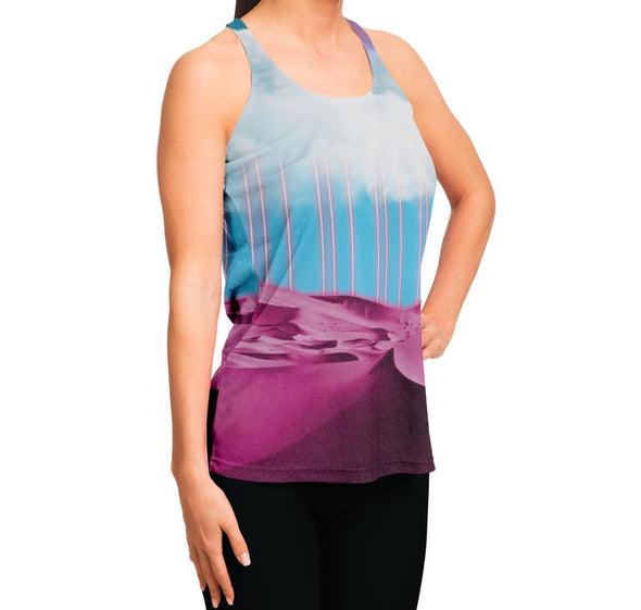 Electric Desert Racerback Tank Top - Vaporwave Clothing - Aesthetic Clothing