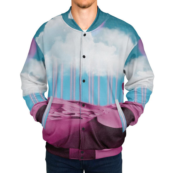 Electric Desert Varsity Jacket - Vaporwave Clothing - Aesthetic Clothing
