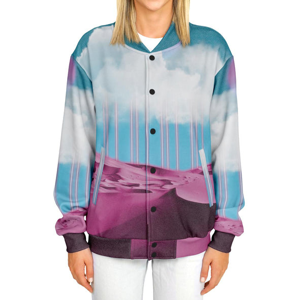 Electric Desert Varsity Jacket - Vaporwave Clothing - Aesthetic Clothing