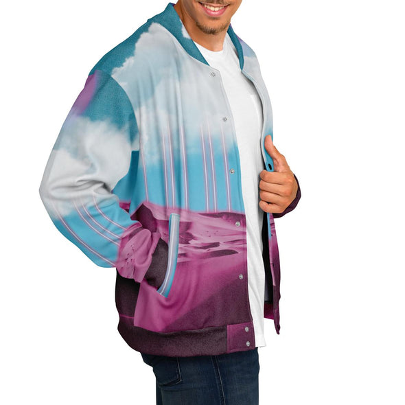 Electric Desert Varsity Jacket - Vaporwave Clothing - Aesthetic Clothing