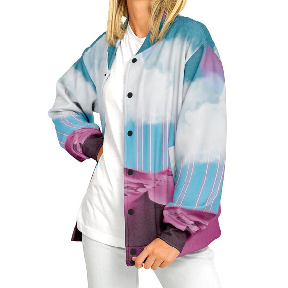Electric Desert Varsity Jacket - Vaporwave Clothing - Aesthetic Clothing