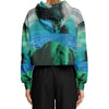 Emerald Canyon Cropped Hoodie - Vaporwave Clothing - Aesthetic Clothing