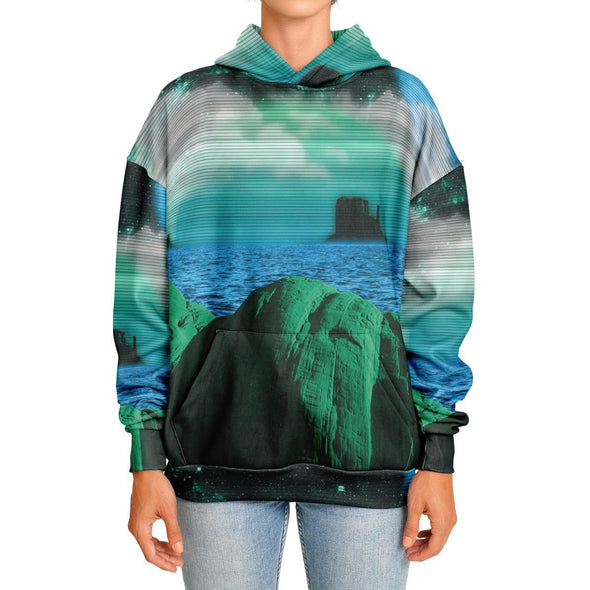 Emerald Canyon Heavy Hoodie - Vaporwave Clothing - Aesthetic Clothing