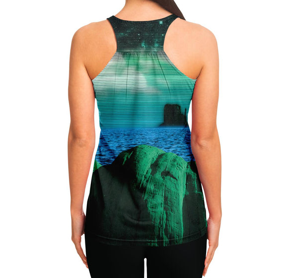 Emerald Canyon Racerback Tank Top - Vaporwave Clothing - Aesthetic Clothing