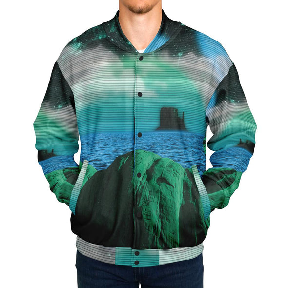 Emerald Canyon Varsity Jacket - Vaporwave Clothing - Aesthetic Clothing