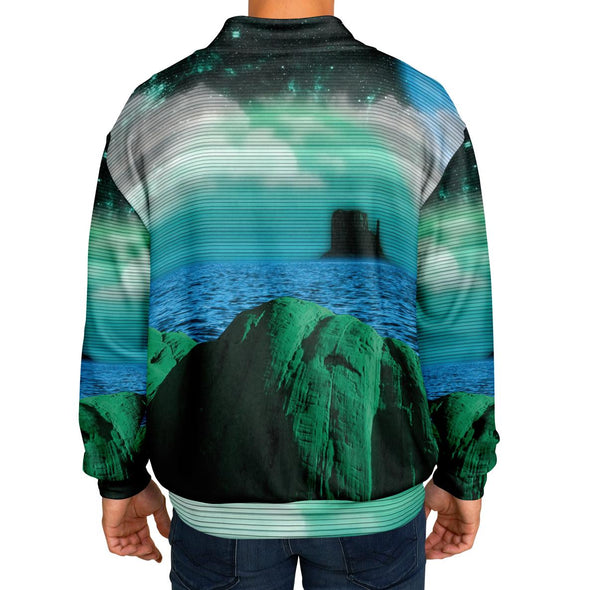 Emerald Canyon Varsity Jacket - Vaporwave Clothing - Aesthetic Clothing