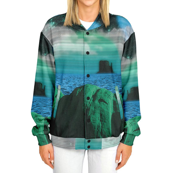 Emerald Canyon Varsity Jacket - Vaporwave Clothing - Aesthetic Clothing