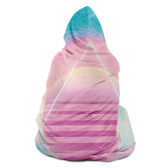 Grid Tide Hooded Blanket