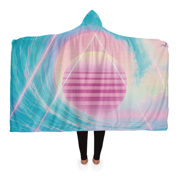 Grid Tide Hooded Blanket