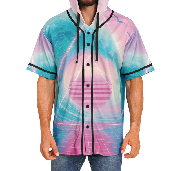 Grid Tide Hooded Jersey