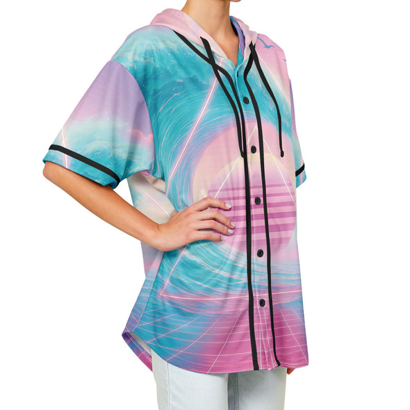Grid Tide Hooded Jersey