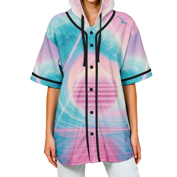 Grid Tide Hooded Jersey