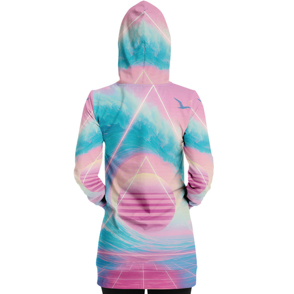 Grid Tide Hoodie Dress