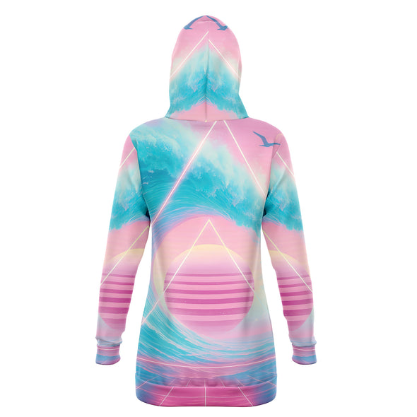 Grid Tide Hoodie Dress