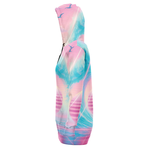 Grid Tide Hoodie Dress
