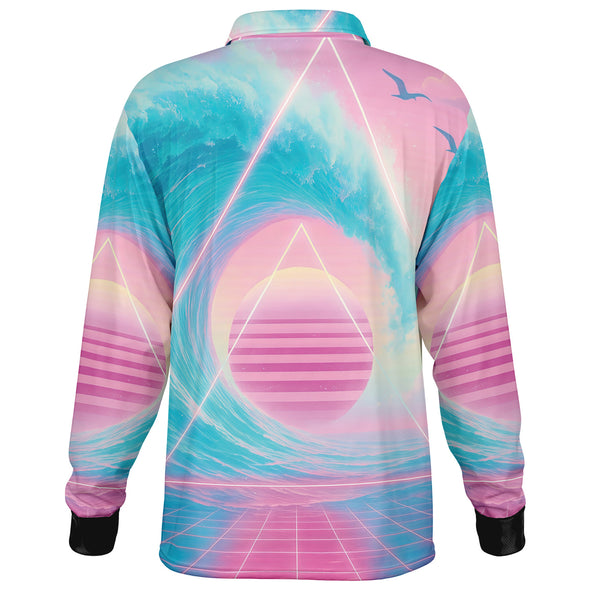 Grid Tide Long Sleeve Polo