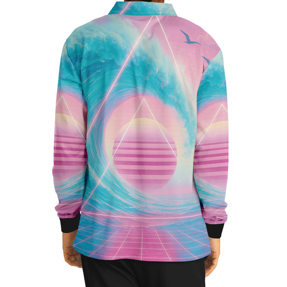 Grid Tide Long Sleeve Polo