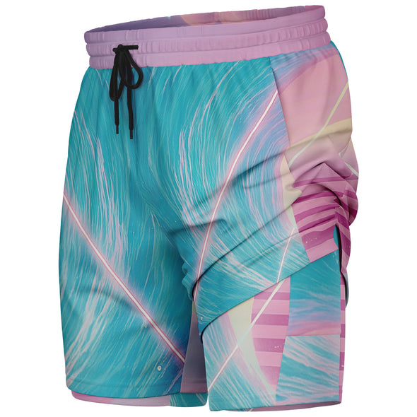Grid Tide Men's 2-in-1 Shorts