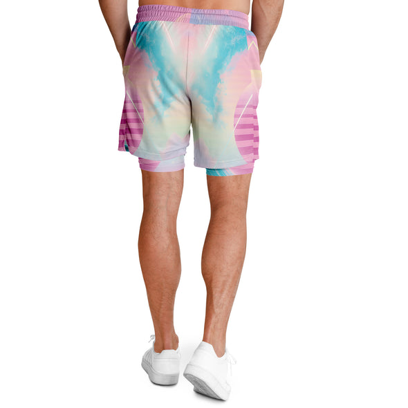 Grid Tide Men's 2-in-1 Shorts