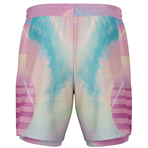 Grid Tide Men's 2-in-1 Shorts