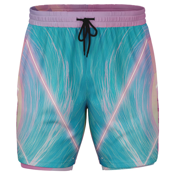Grid Tide Men's 2-in-1 Shorts