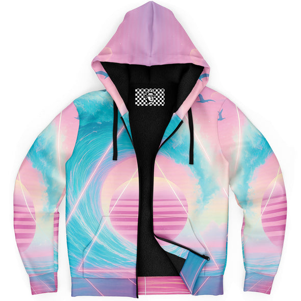 Grid Tide Sherpa Hoodie