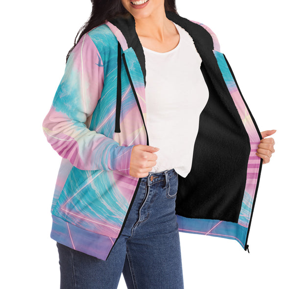 Grid Tide Sherpa Hoodie