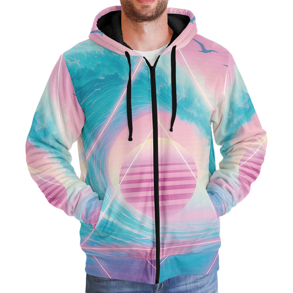 Grid Tide Sherpa Hoodie