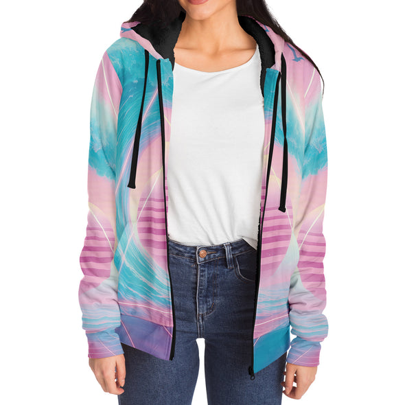 Grid Tide Sherpa Hoodie