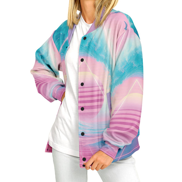 Grid Tide Varsity Jacket