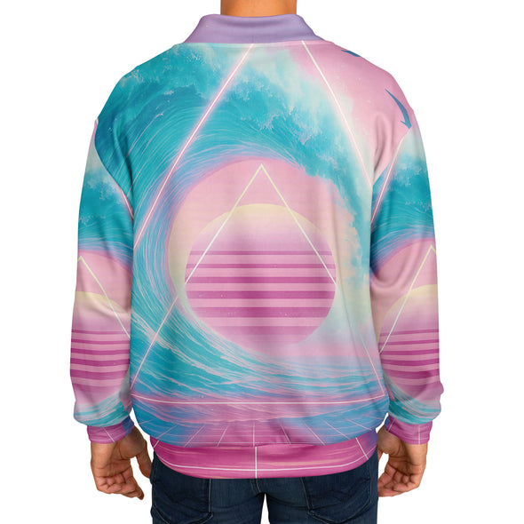Grid Tide Varsity Jacket