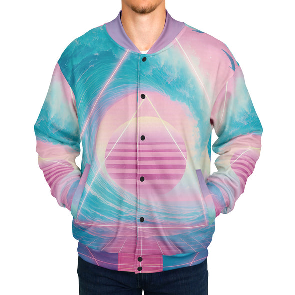 Grid Tide Varsity Jacket