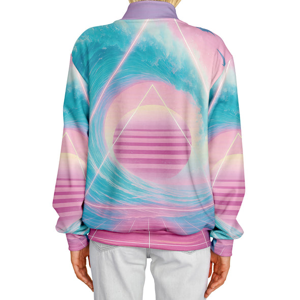 Grid Tide Varsity Jacket