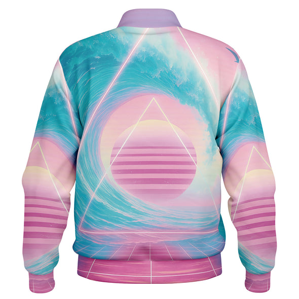 Grid Tide Varsity Jacket