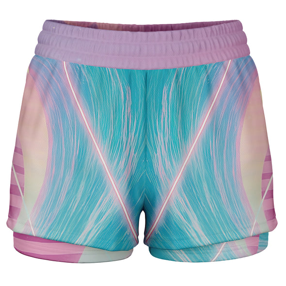 Grid Tide Women's 2-in-1 Shorts