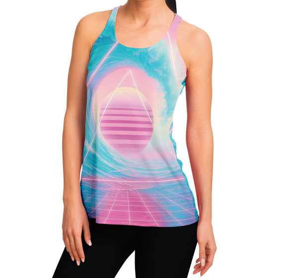 Grid Tide Racerback Tank Top