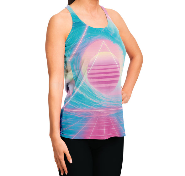 Grid Tide Racerback Tank Top