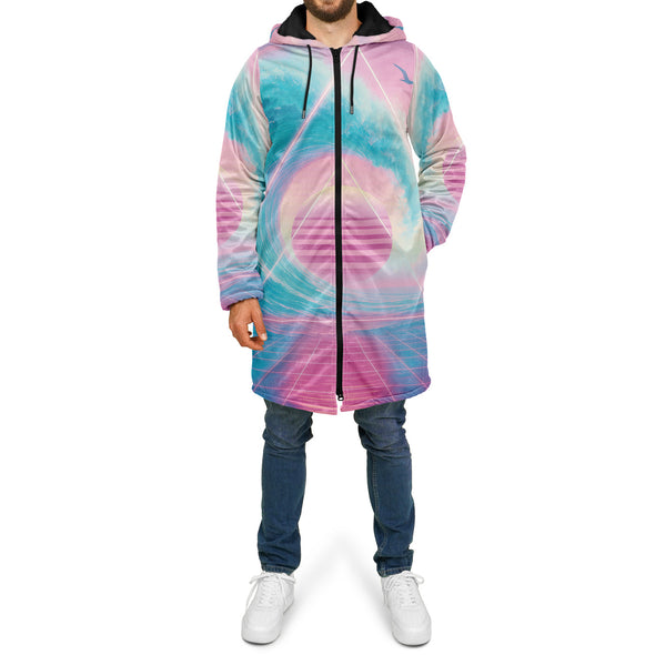 Grid Tide Zip Cloak